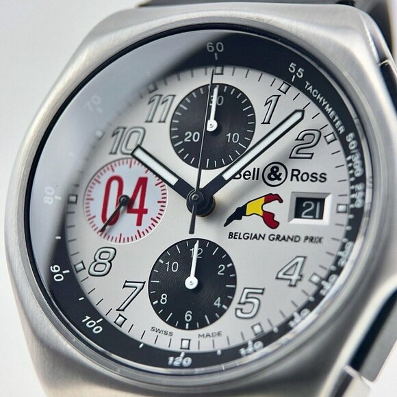 Bell & Ross Belgian Grand Prix Steel 41mm Automatic Men’s Watch BELGP04 - Picture 2 of 9